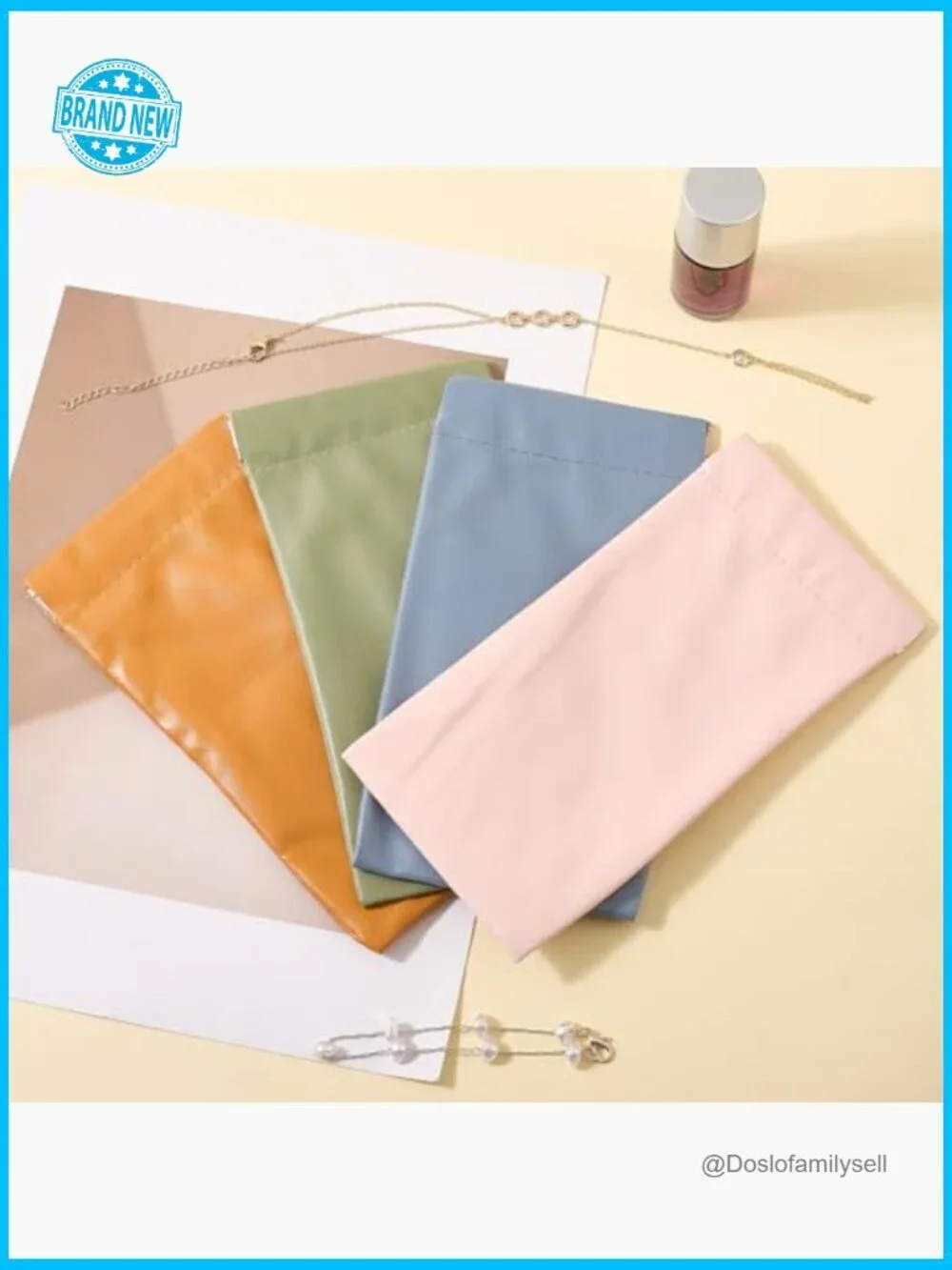 PU Leather Eyeglass Cases Squeeze Top Portable Soft Travel Storage Pouch